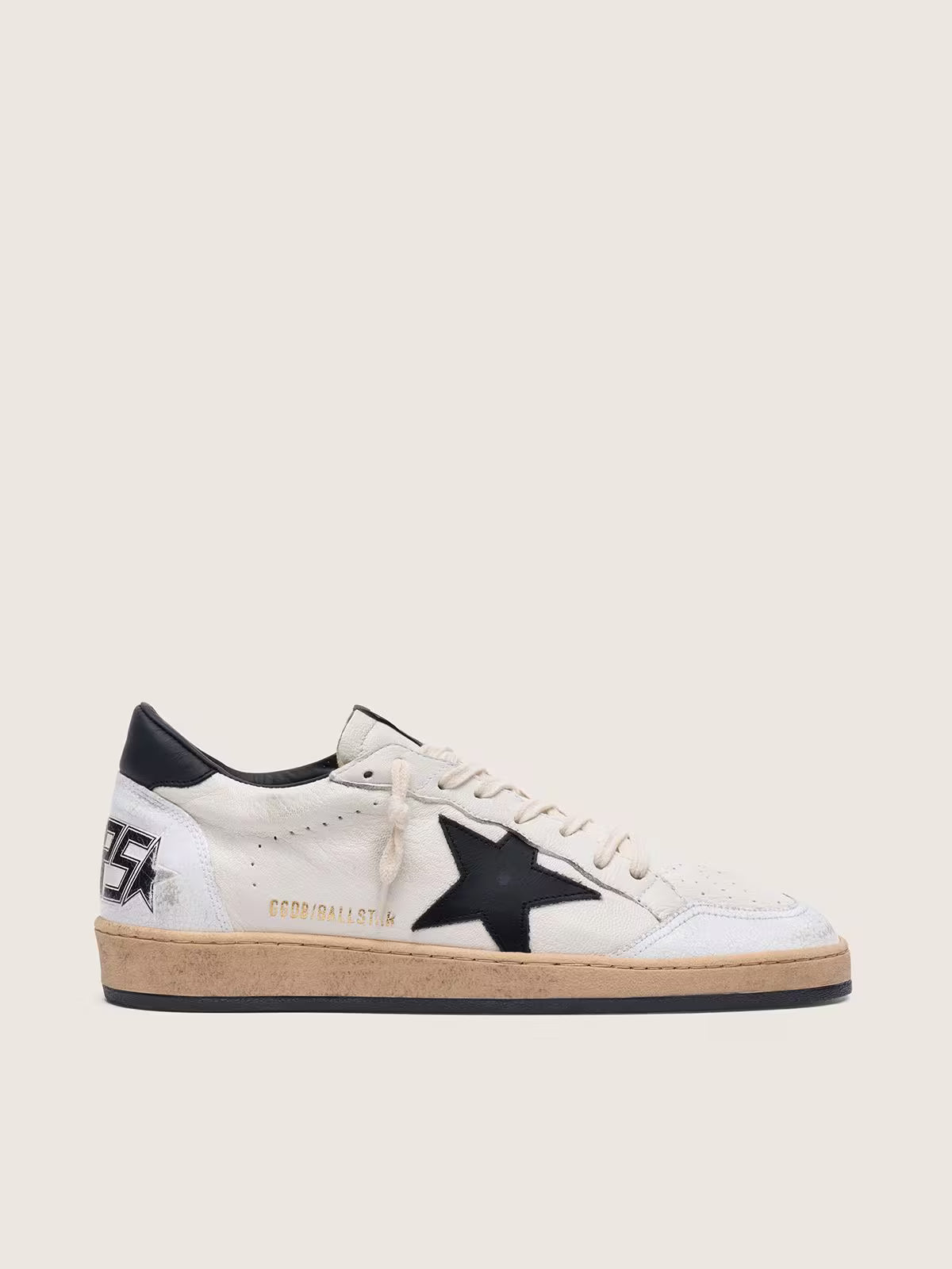 Ball Star homme en nappa blanc avec étoile noire